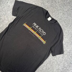 Pink Floyd Dark Side of the Moon Mens Black Graphic T-Shirt Anthill Trading L
